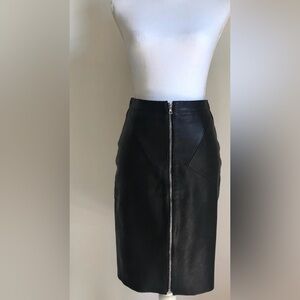 Sandro Black 💯 Leather Pencil Skirt